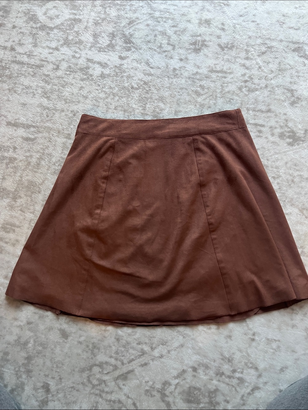 1. State Rust-Brown A-Line Button-Front Skirt - Picture 6 of 6